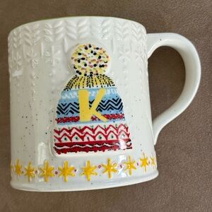 ANTHROPOLOGIE Monogram “K” Mug
